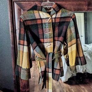 Wool Vintage Hooded Jacket with Toggles Women’s Size small